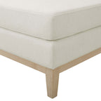 Dusklia - Chesterfield Pouffe - Cream Linen