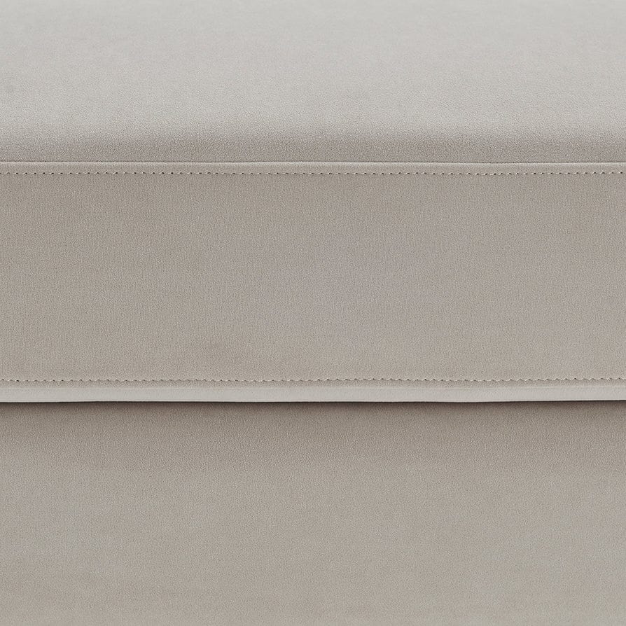 Dusklia - Chesterfield Pouffe - Stone