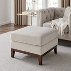 Dusklia - Chesterfield Pouffe - Stone