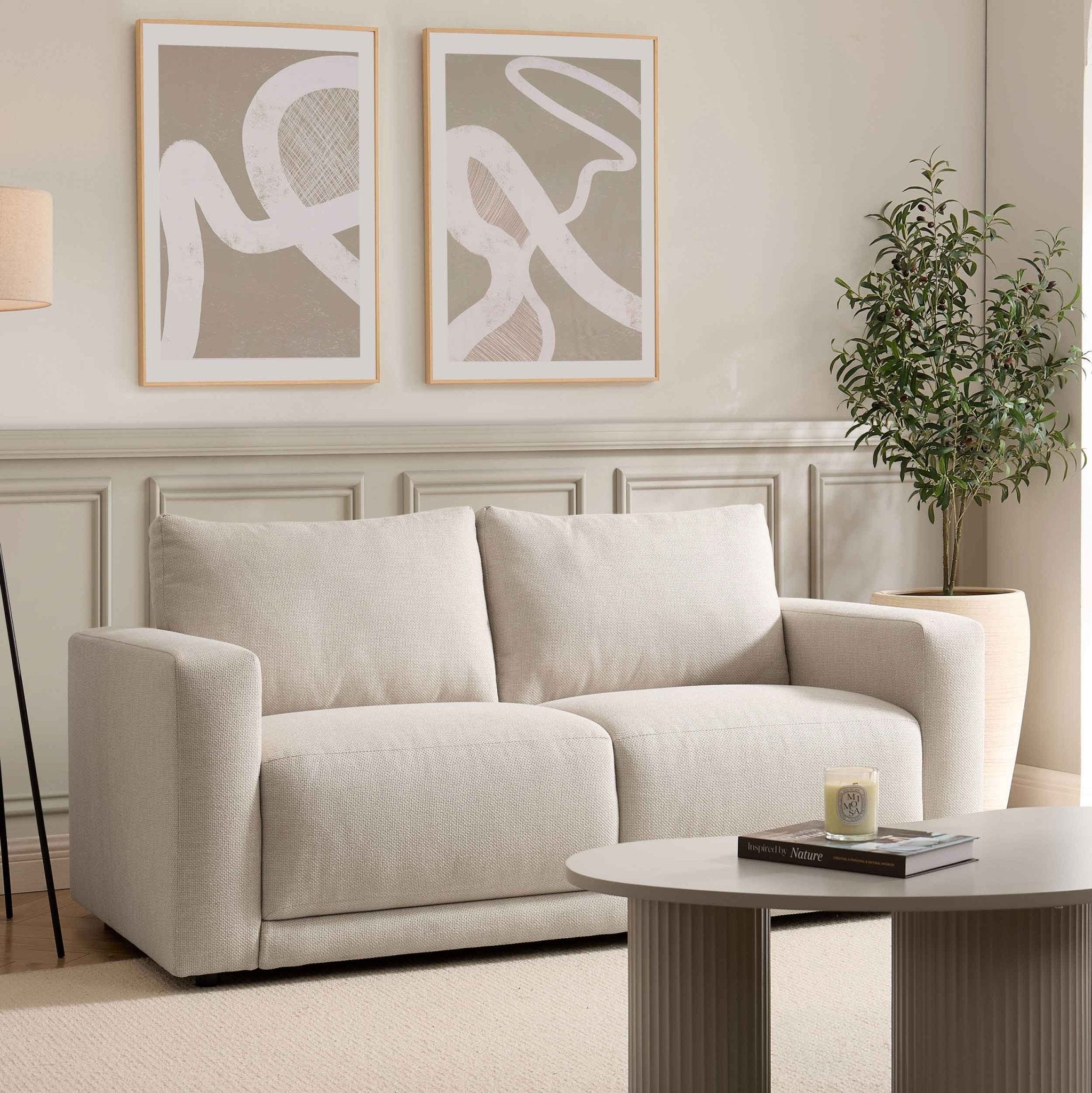 Dusklia - Chicago 2 Seater Sofa - Beige