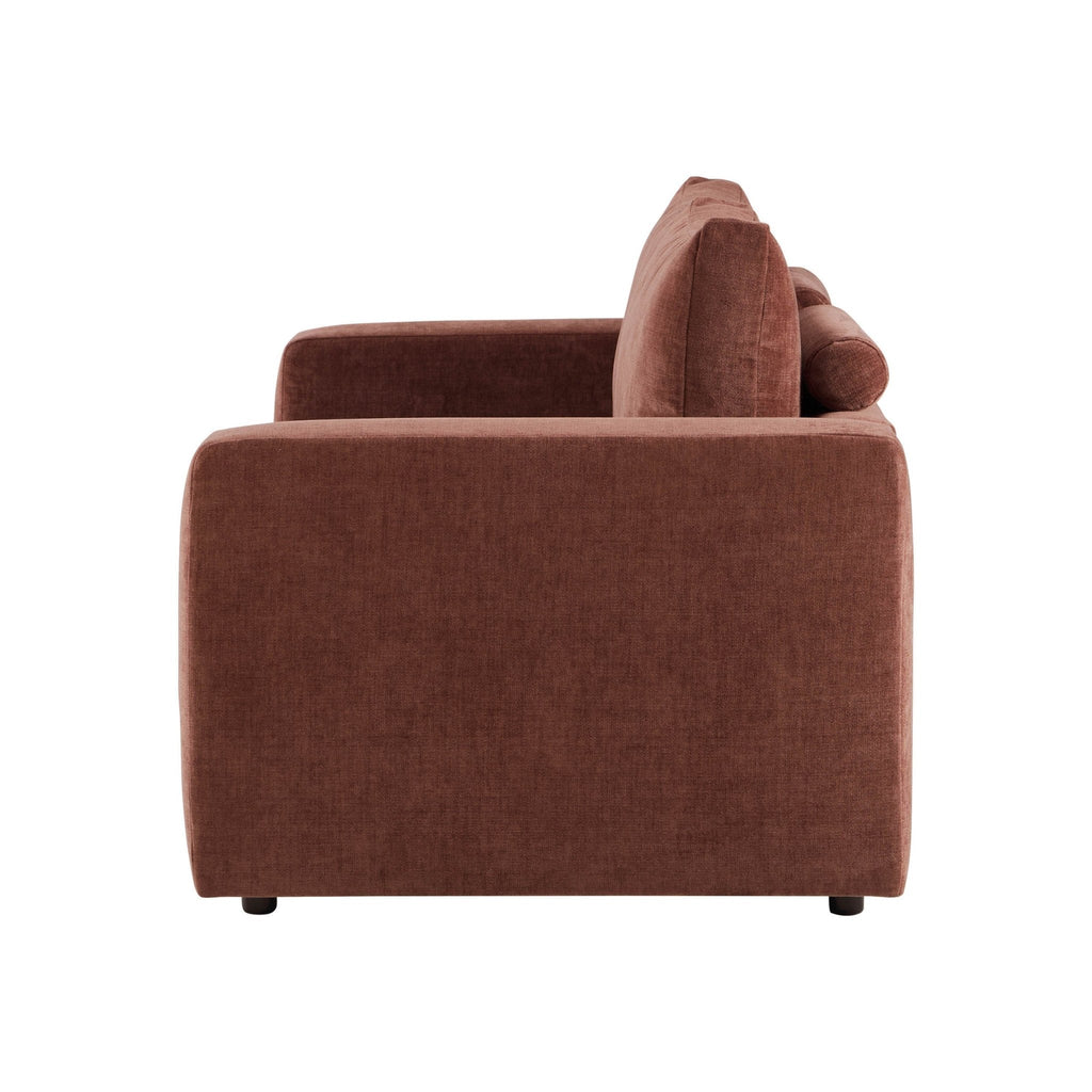 Dusklia - Chicago 2 Seater Sofa - Chenille Dark Rust