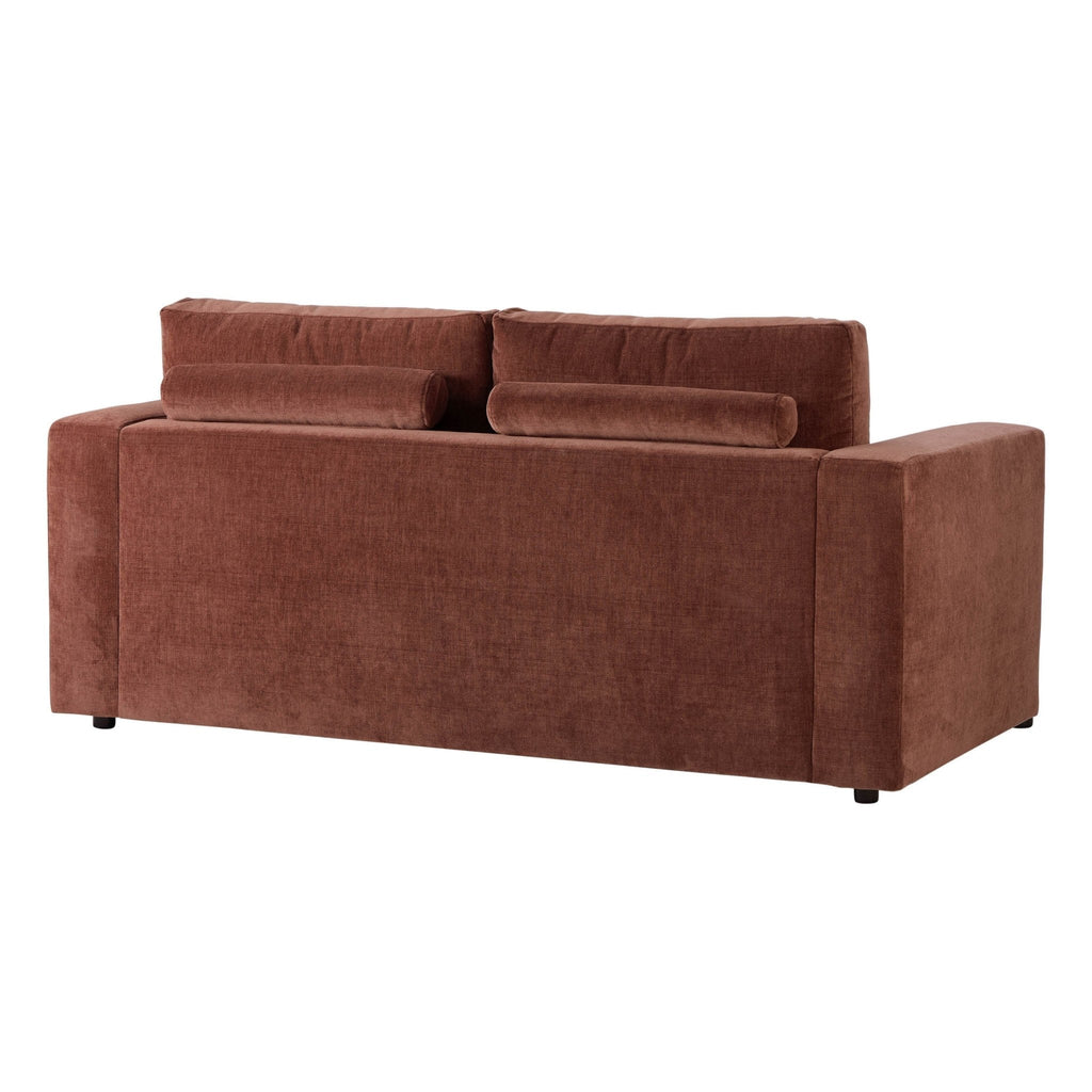 Dusklia - Chicago 2 Seater Sofa - Chenille Dark Rust