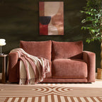 Dusklia - Chicago 2 Seater Sofa - Chenille Dark Rust