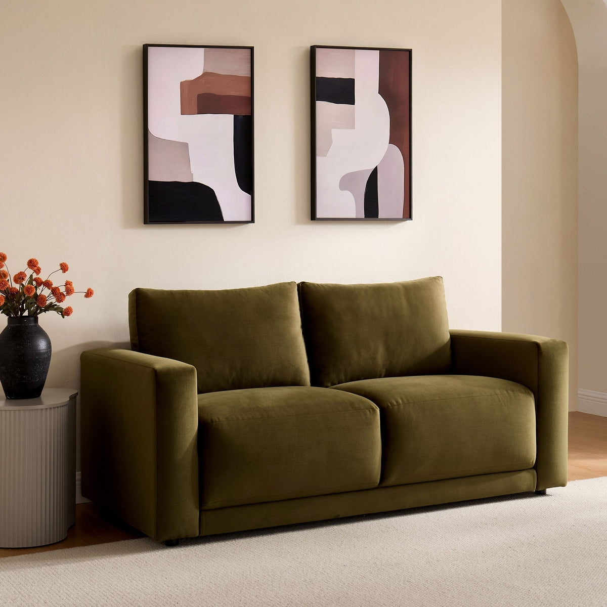 Dusklia - Chicago 2 Seater Sofa - Rich Green