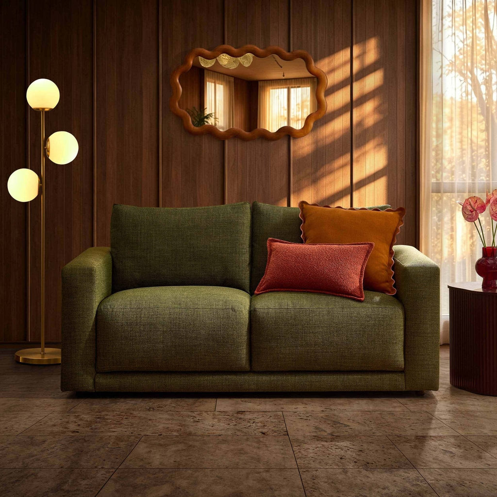 Dusklia - Chicago 2 Seater Sofa  - Woven Pine Green