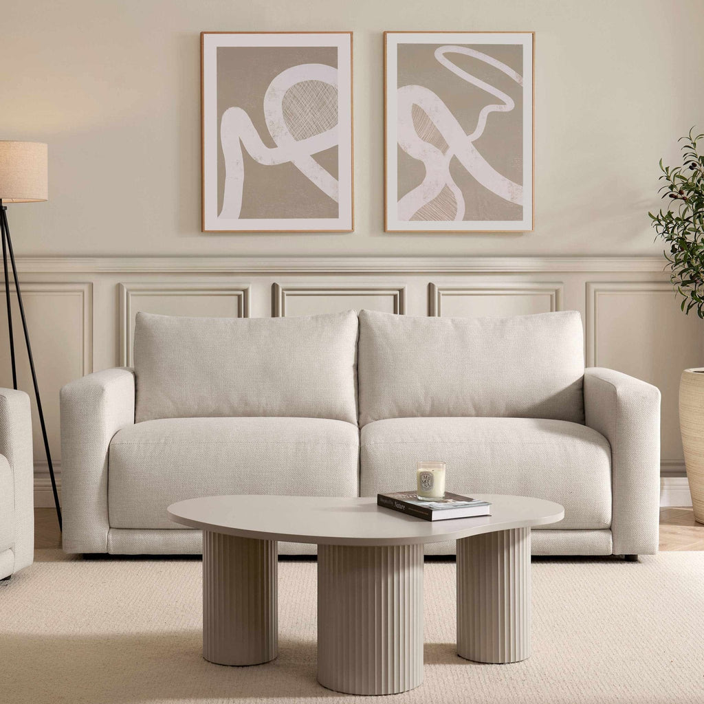 Dusklia - Chicago 3 Seater Sofa - Beige