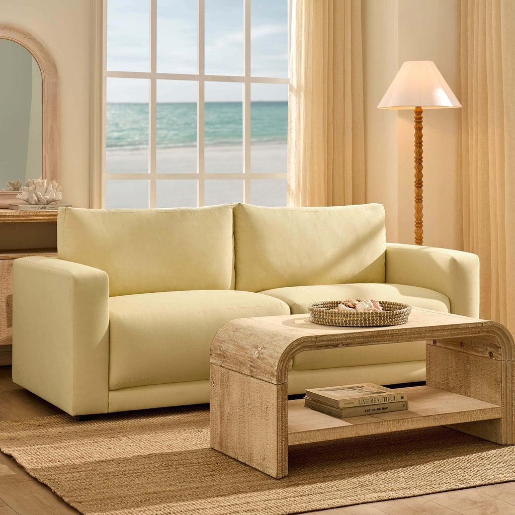 Dusklia - Chicago 3 Seater Sofa - Butter Yellow