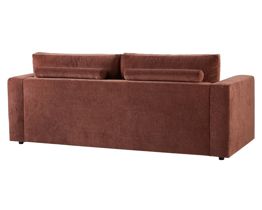 Dusklia - Chicago 3 Seater Sofa - Chenille Dark Rust