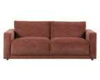 Dusklia - Chicago 3 Seater Sofa - Chenille Dark Rust