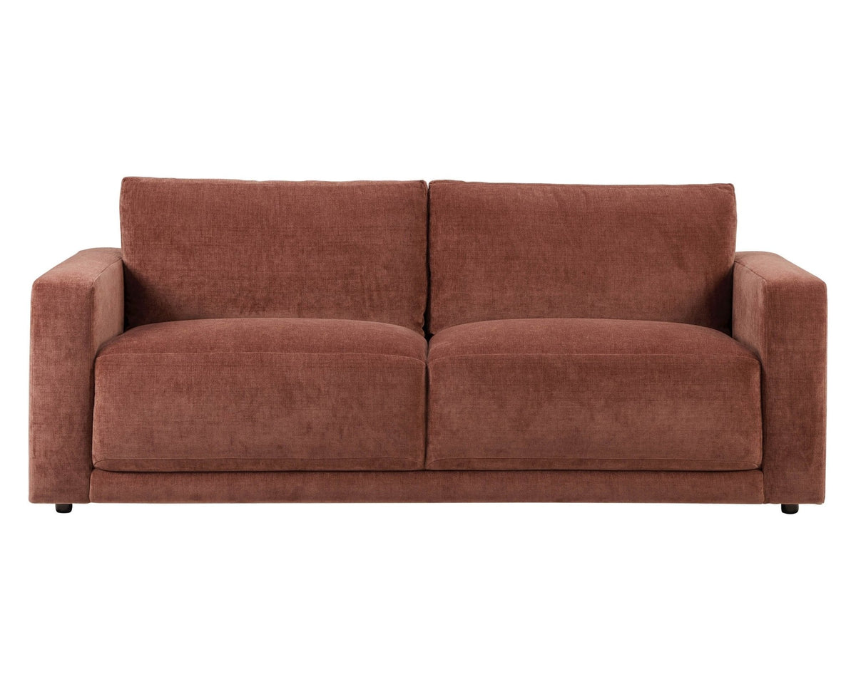 Dusklia - Chicago 3 Seater Sofa - Chenille Dark Rust