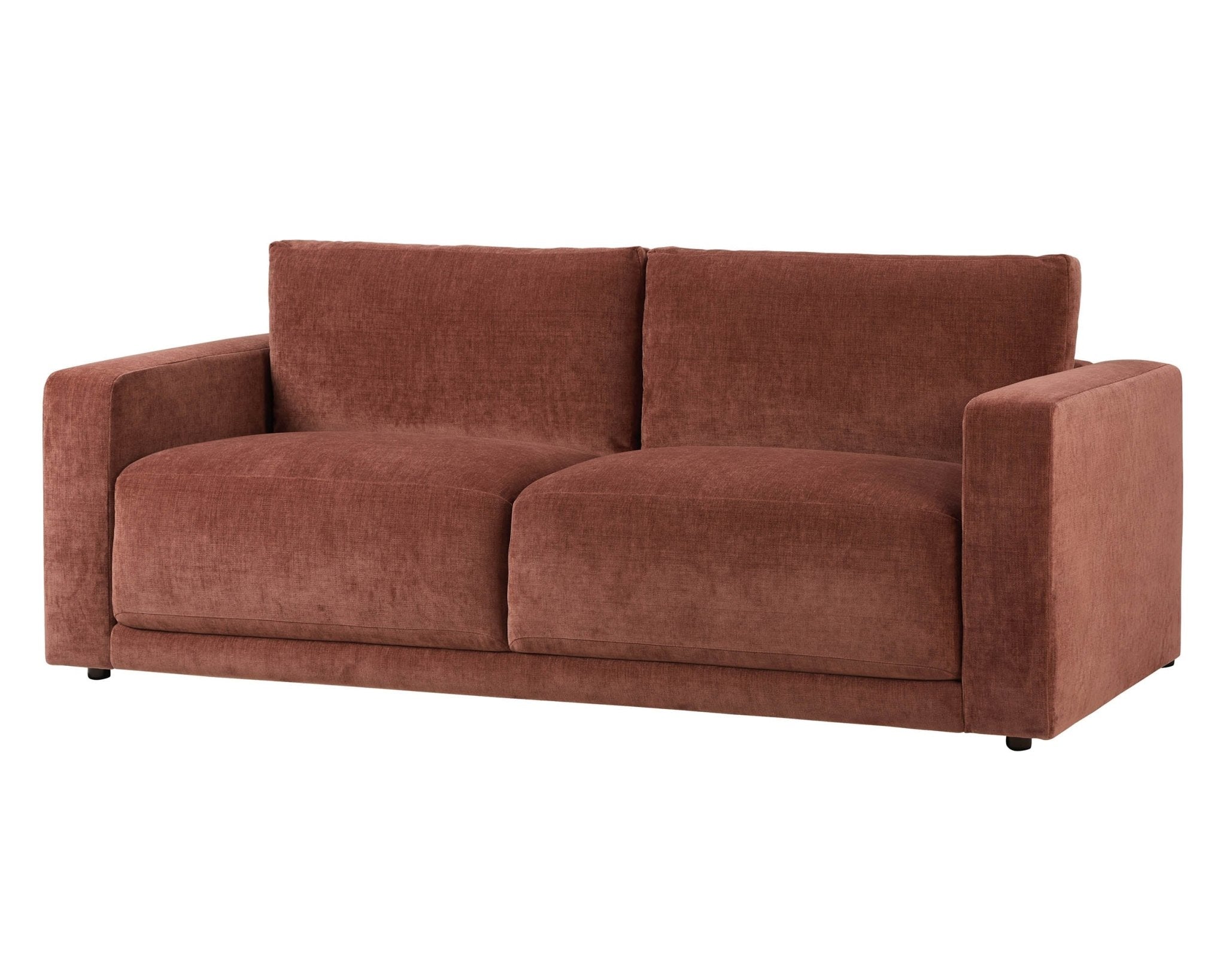 Dusklia - Chicago 3 Seater Sofa - Chenille Dark Rust