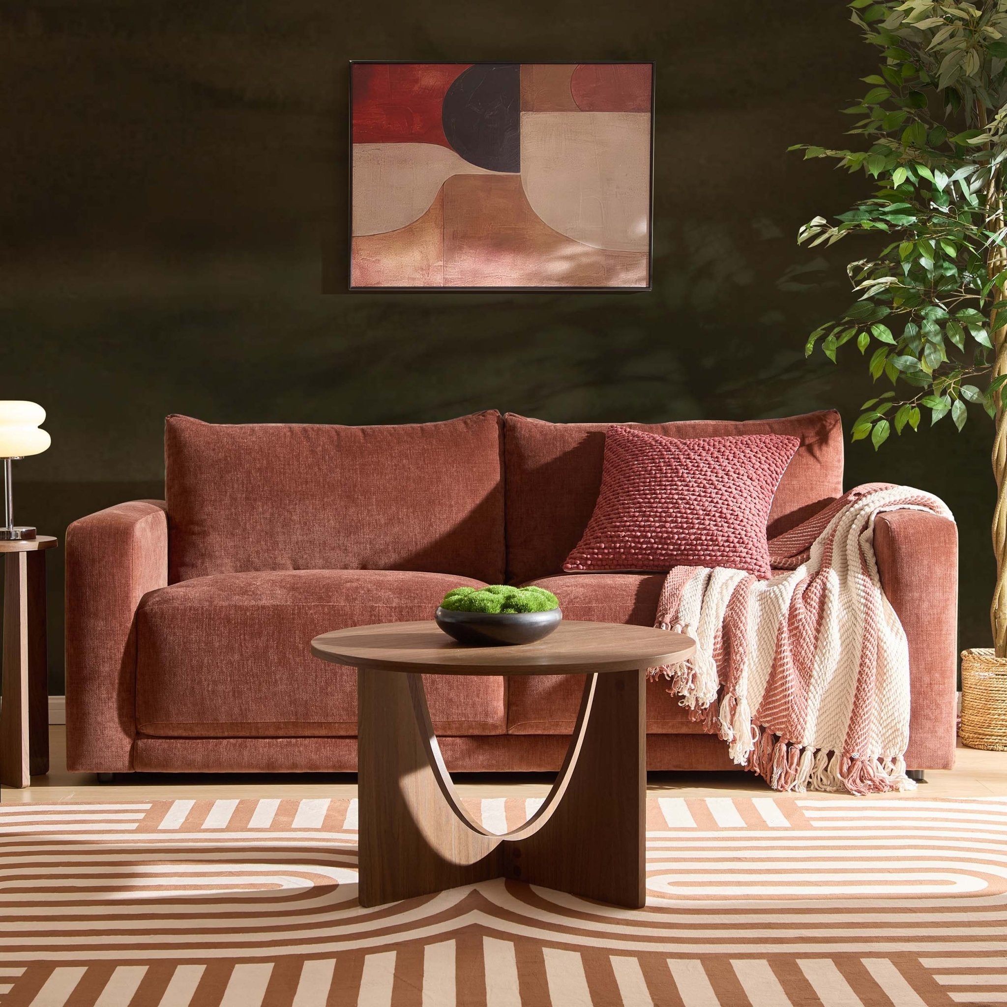 Dusklia - Lana Round Coffee Table - Medium Wood
