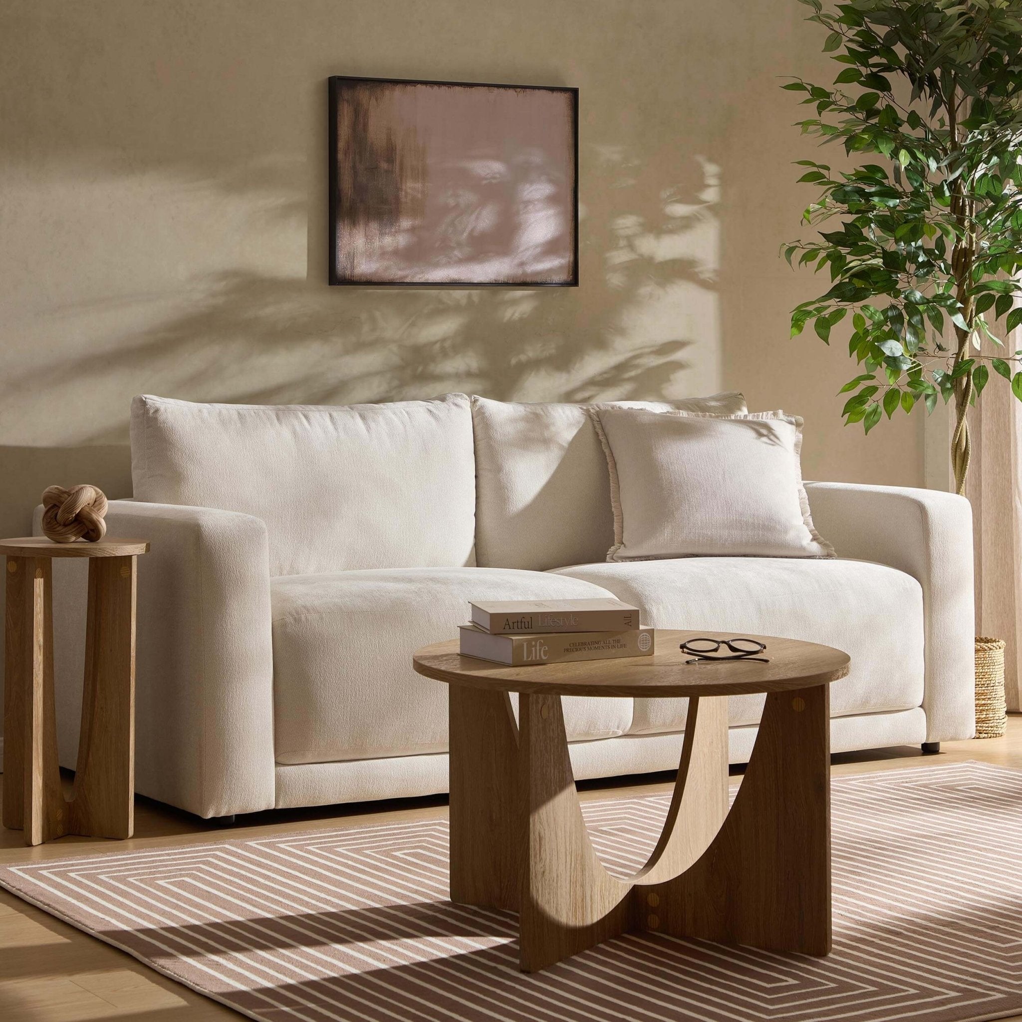 Dusklia - Chicago 3 Seater Sofa - Chenille Ivory