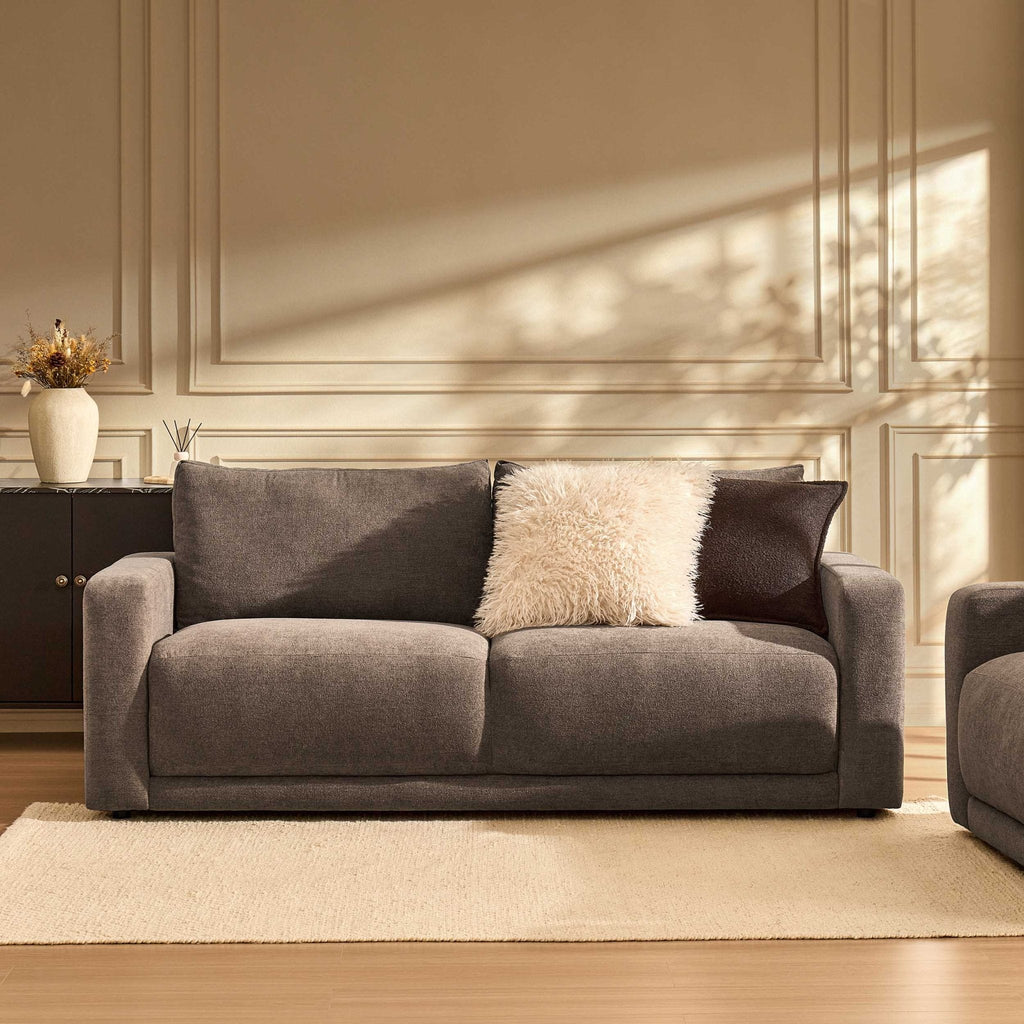 Dusklia - Chicago 3 Seater Sofa - Chenille Mushroom