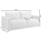 Dusklia - Chicago 3 Seater Sofa  - Woven Pine Green