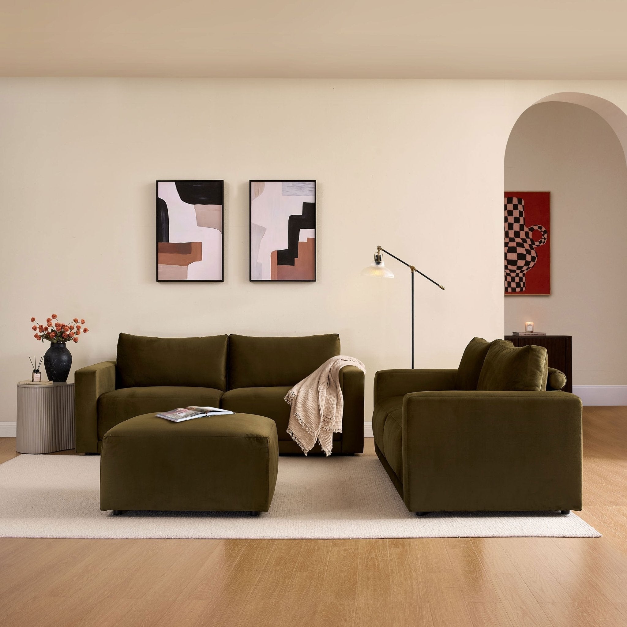 Dusklia - Chicago Pouffe - Rich Green