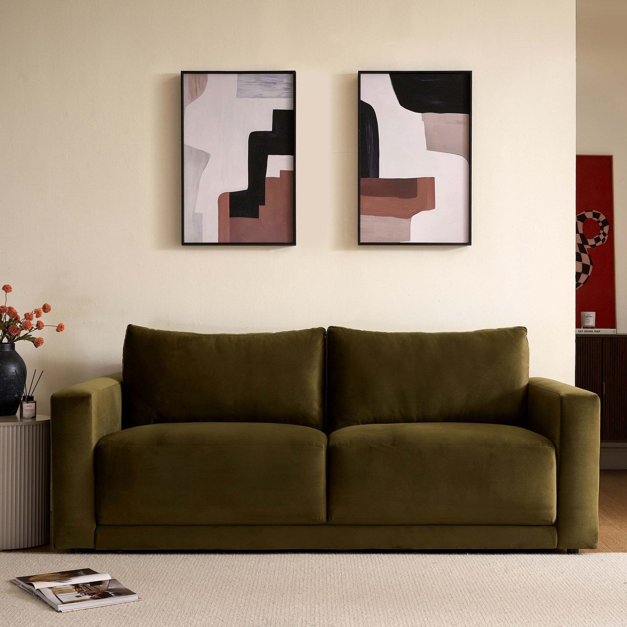 Dusklia - Chicago 3 Seater Sofa - Rich Green