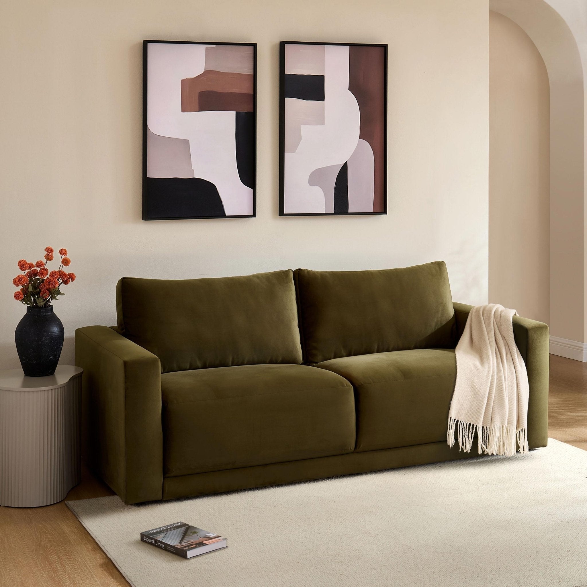 Dusklia - Chicago 3 Seater Sofa - Rich Green