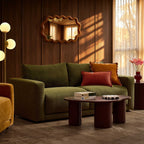 Dusklia - Chicago 3 Seater Sofa  - Woven Pine Green