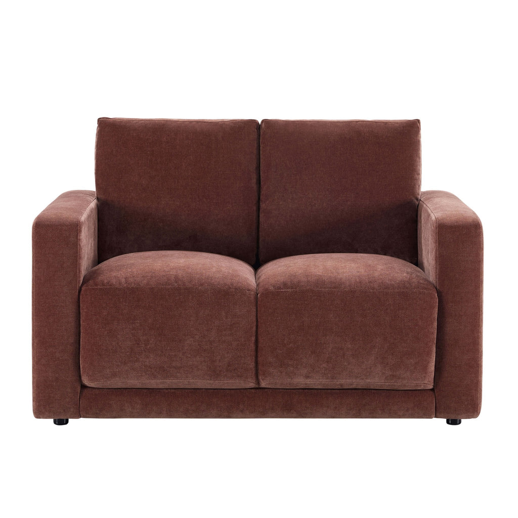 Dusklia - Chicago Small 2 Seater Sofa - Chenille Dark Rust