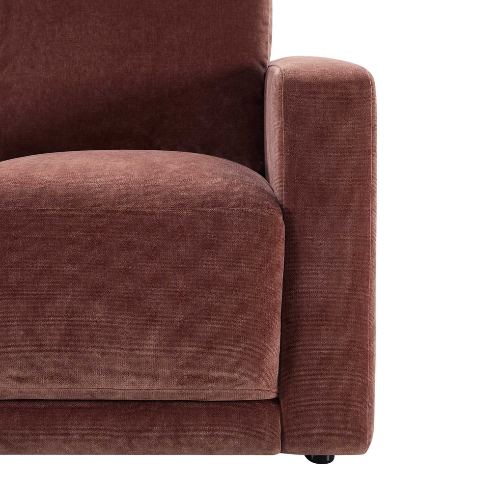 Dusklia - Chicago Small 2 Seater Sofa - Chenille Dark Rust