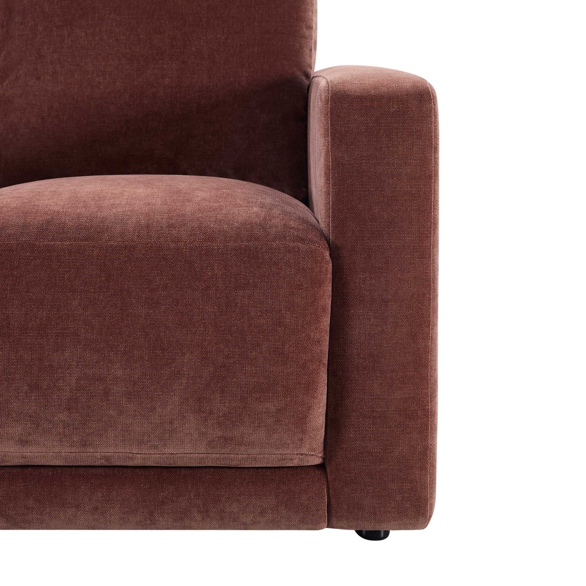 Dusklia - Chicago Small 2 Seater Sofa - Chenille Dark Rust
