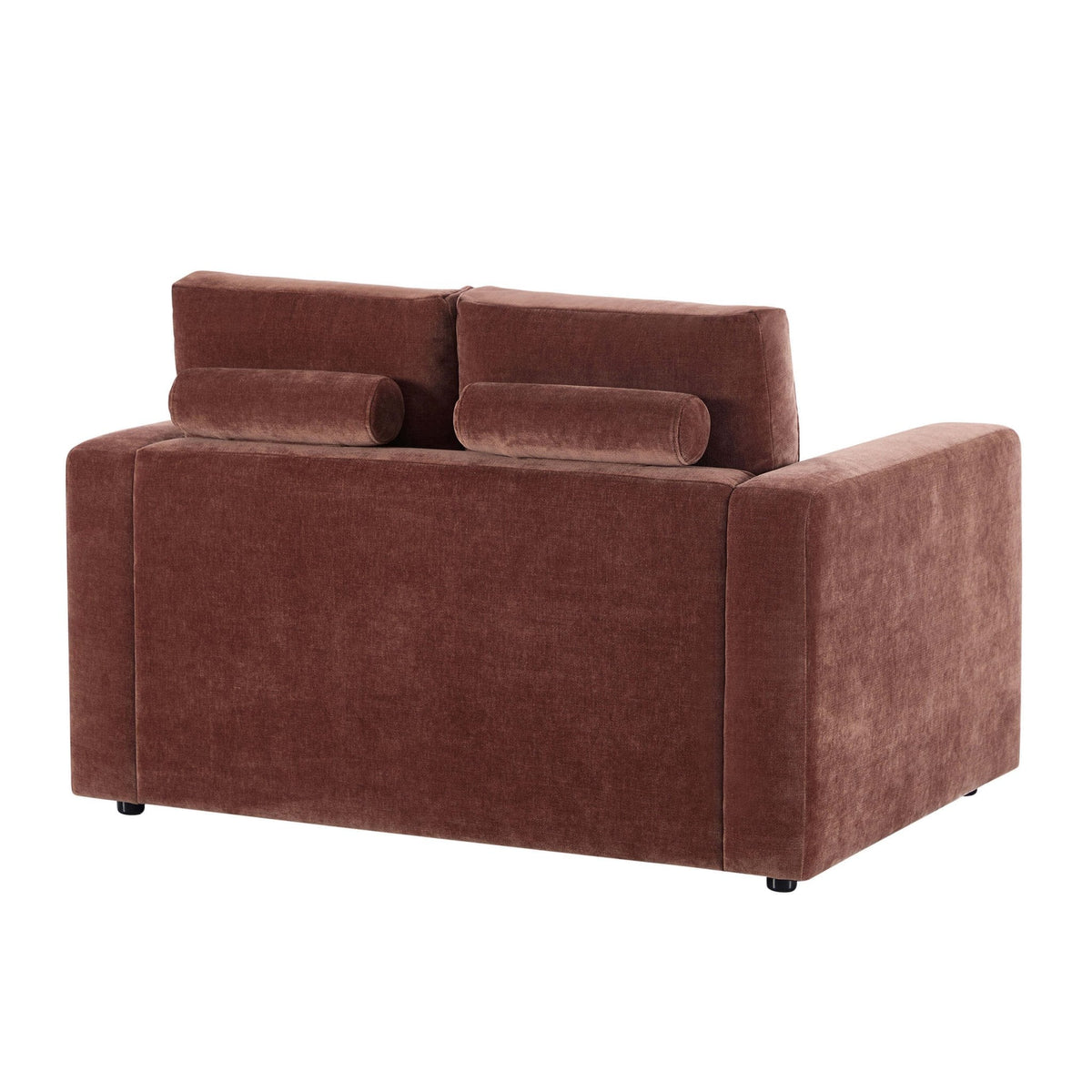 Dusklia - Chicago Small 2 Seater Sofa - Chenille Dark Rust