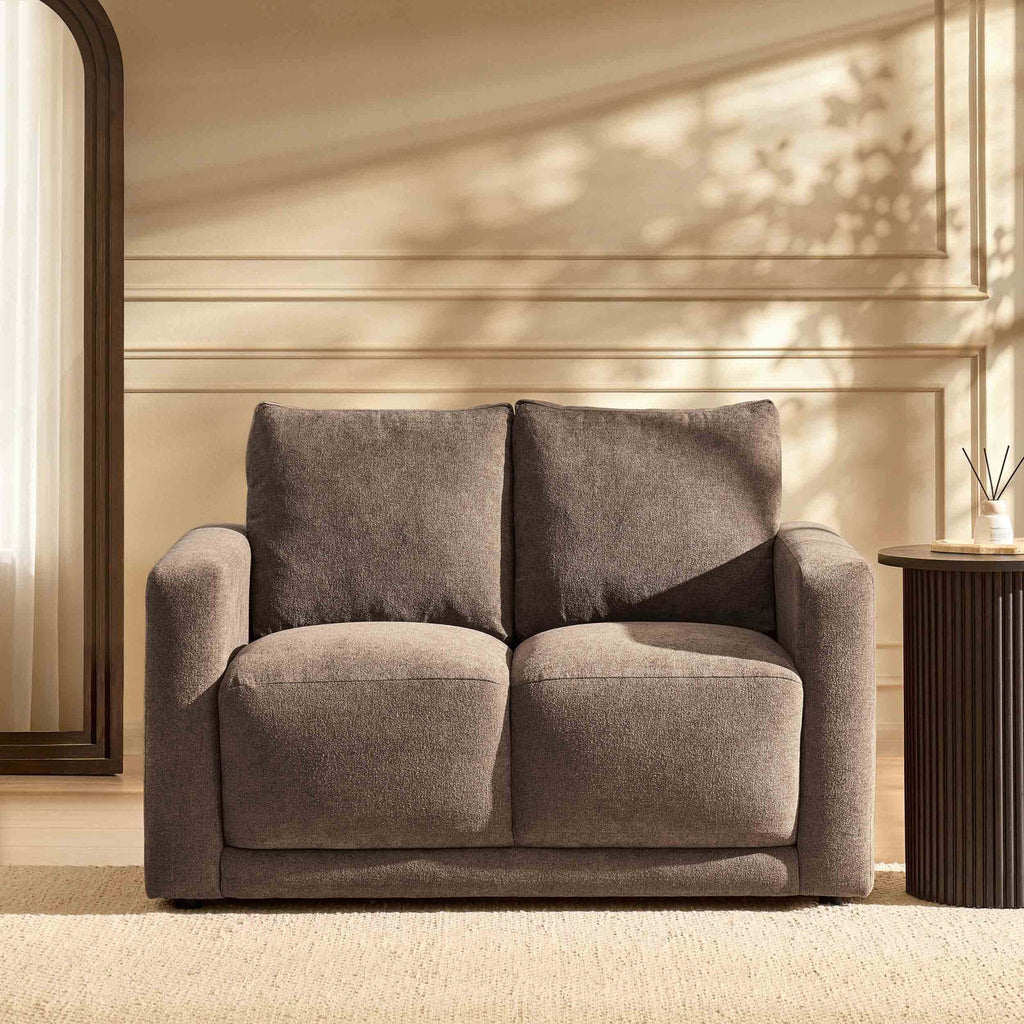 Dusklia - Chicago Small 2 Seater Sofa - Chenille Mushroom