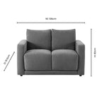 Dusklia - Chicago Small 2 Seater Sofa - Chenille Mushroom