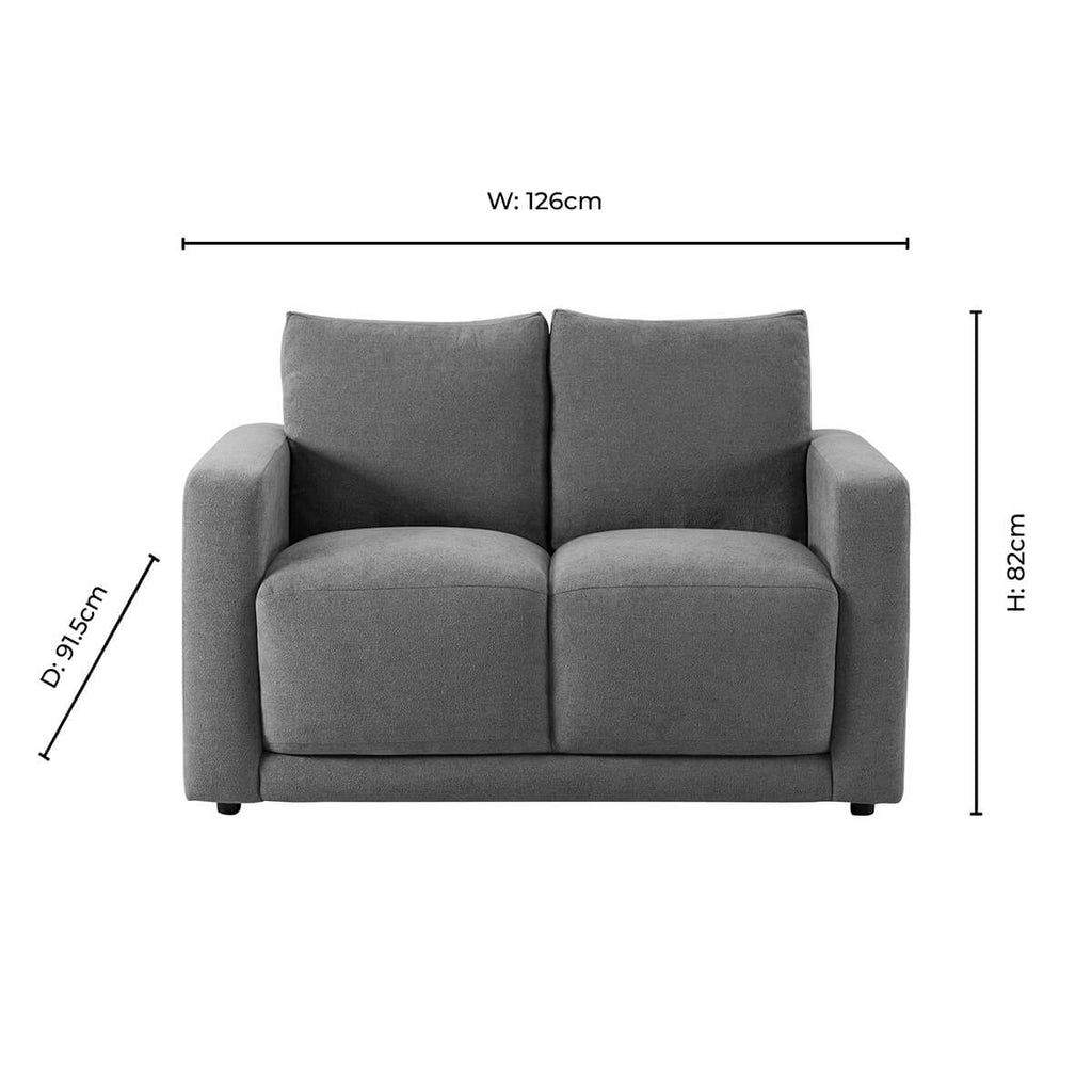 Dusklia - Chicago Small 2 Seater Sofa - Beige