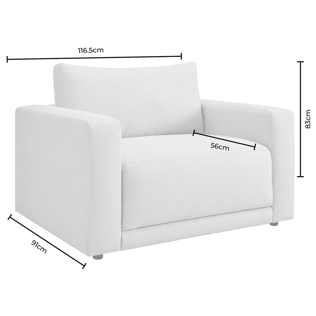 Dusklia - Chicago Loveseat - Chenille Mushroom