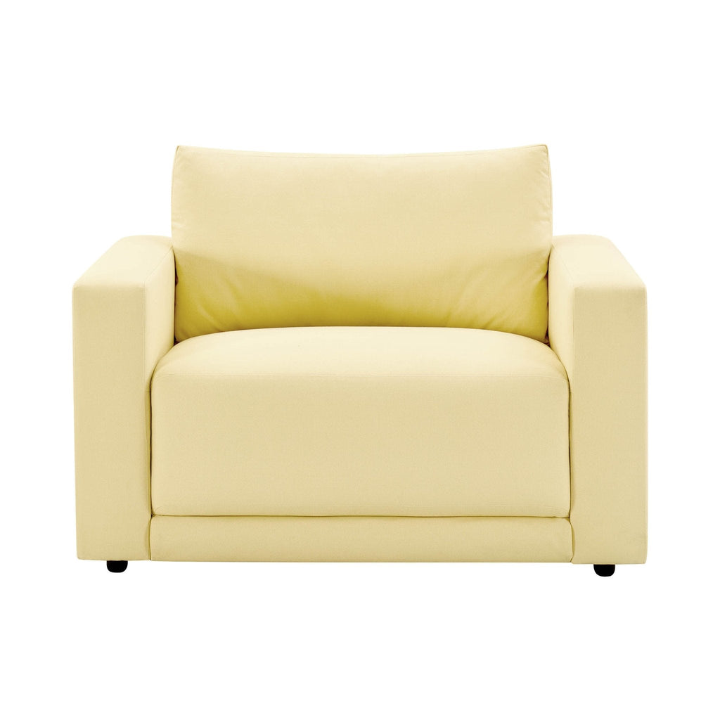 Dusklia - Chicago Loveseat - Butter Yellow