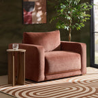 Dusklia - Chicago Loveseat - Chenille Dark Rust