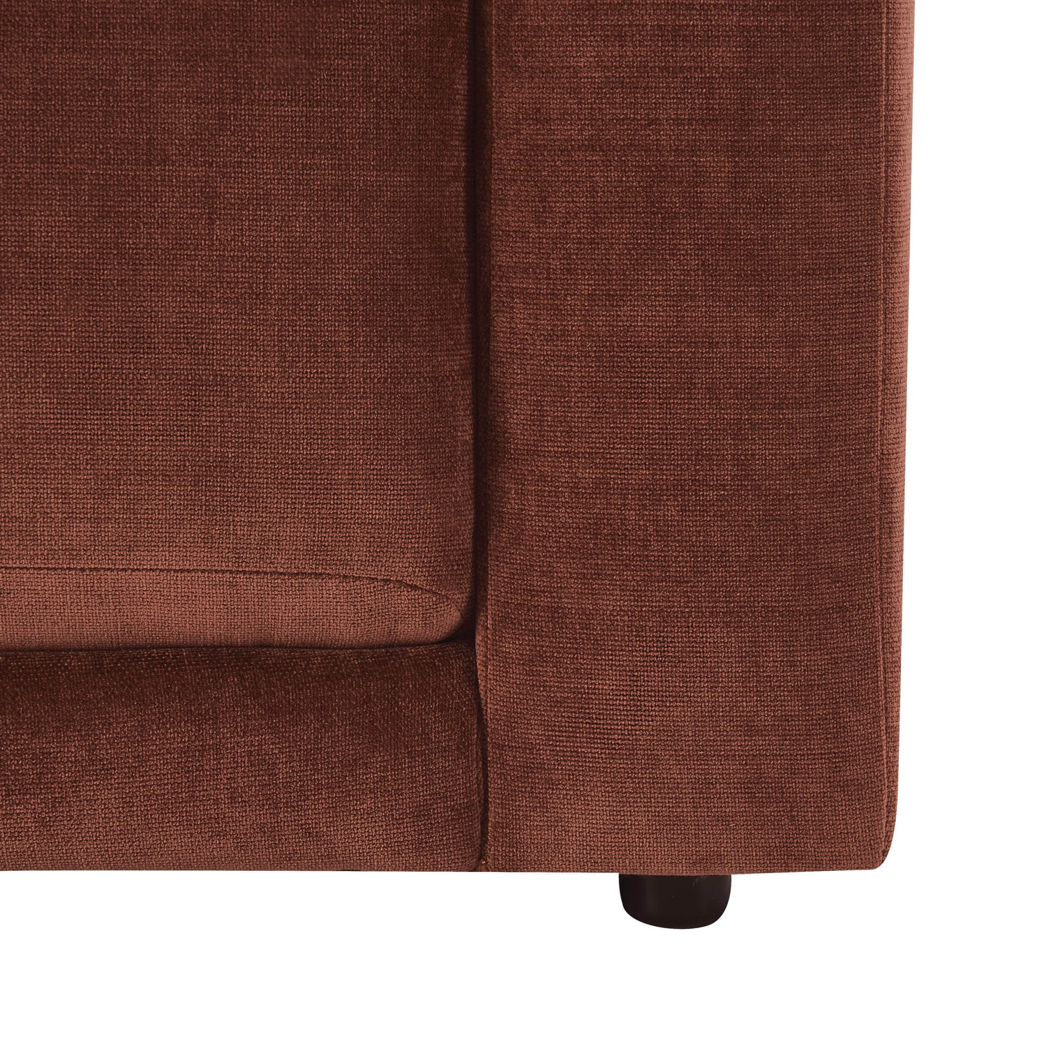 Dusklia - Chicago Loveseat - Chenille Dark Rust
