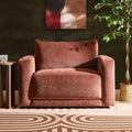Dusklia - Chicago Loveseat - Chenille Dark Rust