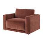 Dusklia - Chicago Loveseat - Chenille Dark Rust