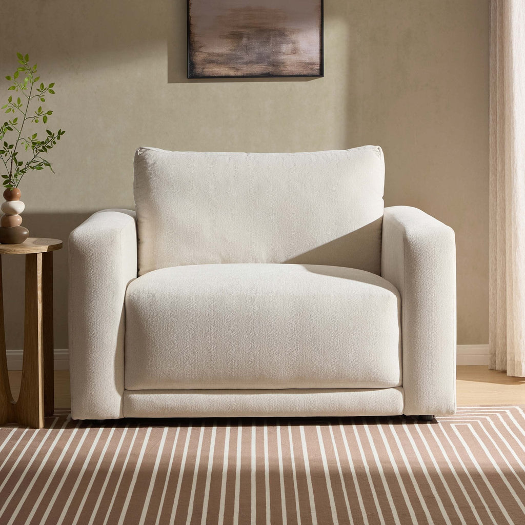 Dusklia - Chicago Loveseat - Chenille Ivory