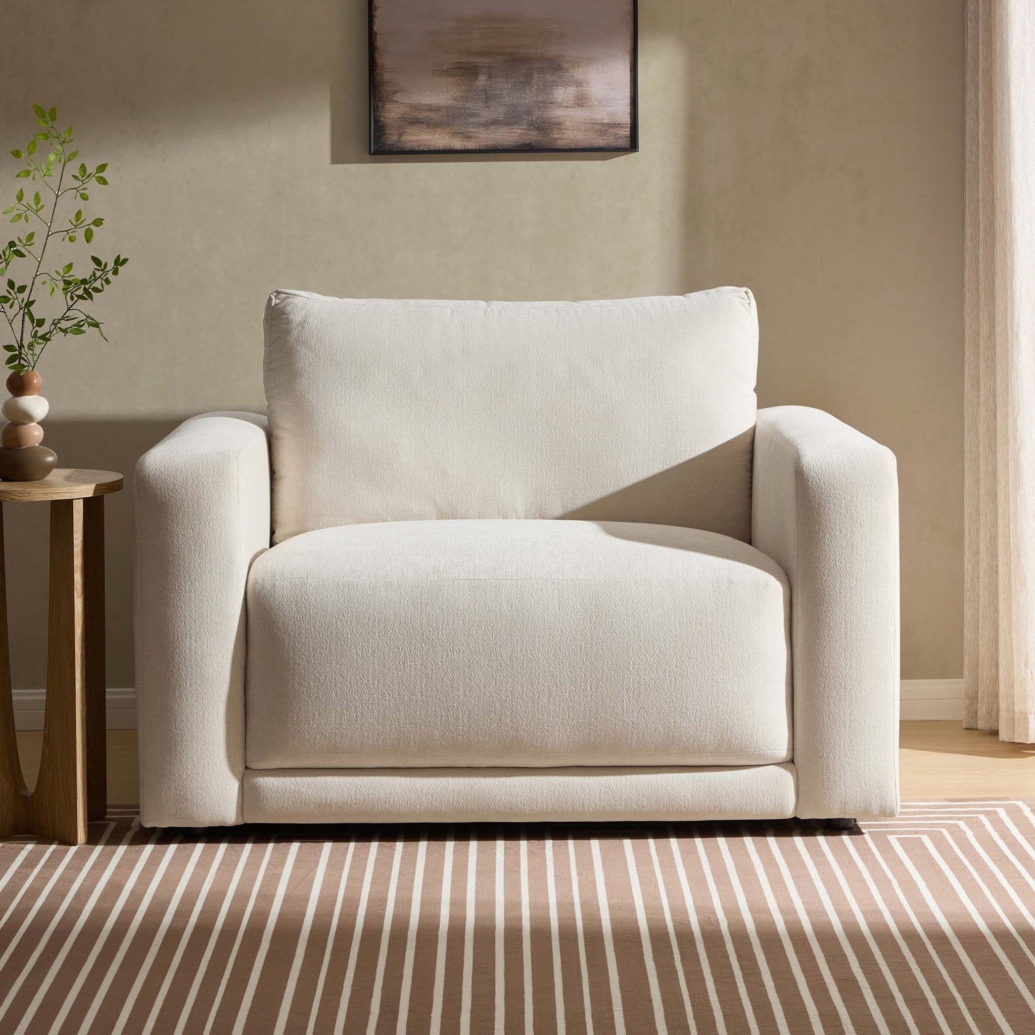 Dusklia - Chicago Loveseat - Chenille Ivory