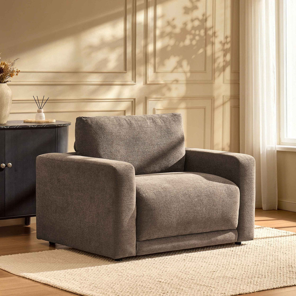 Dusklia - Chicago Loveseat - Chenille Mushroom