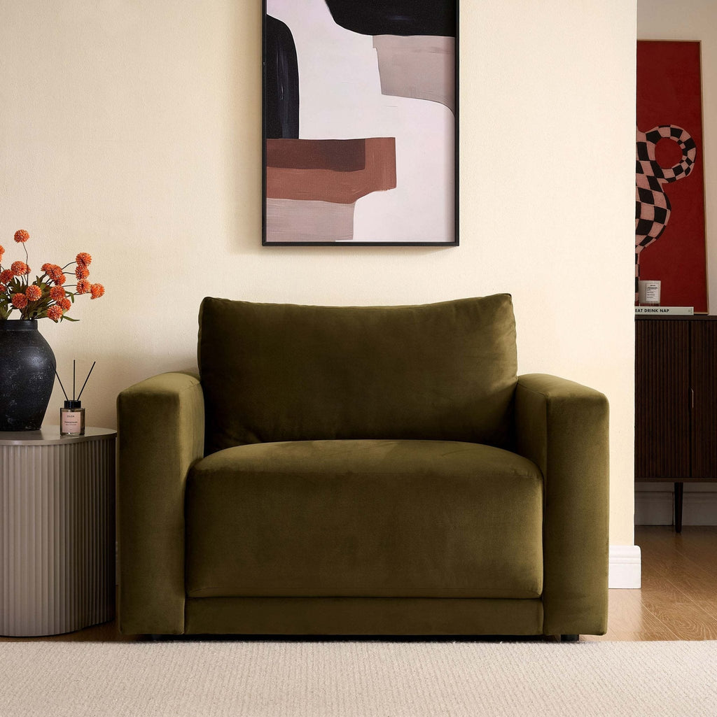 Dusklia - Chicago Loveseat - Rich Green