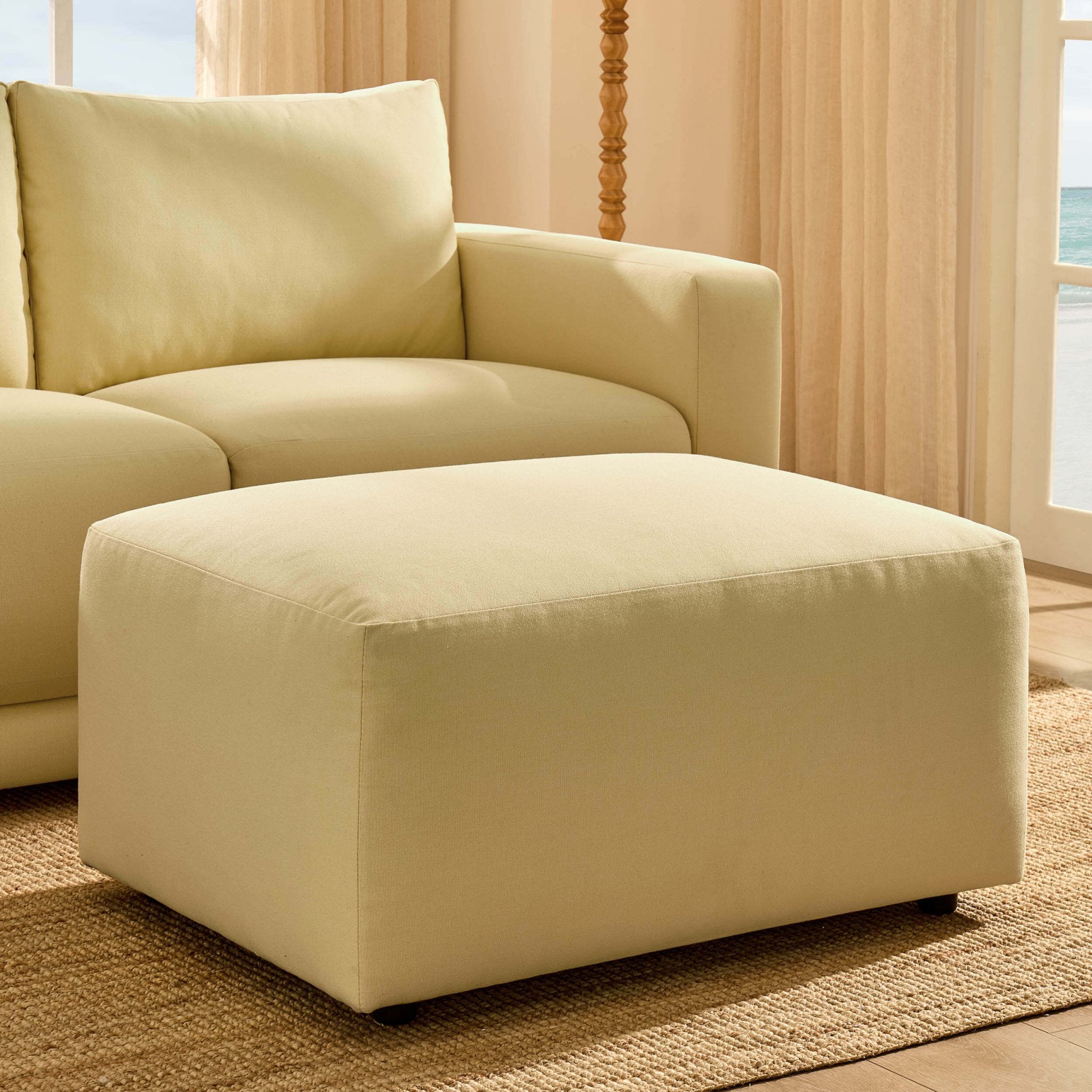 Dusklia - Chicago Pouffe - Butter Yellow