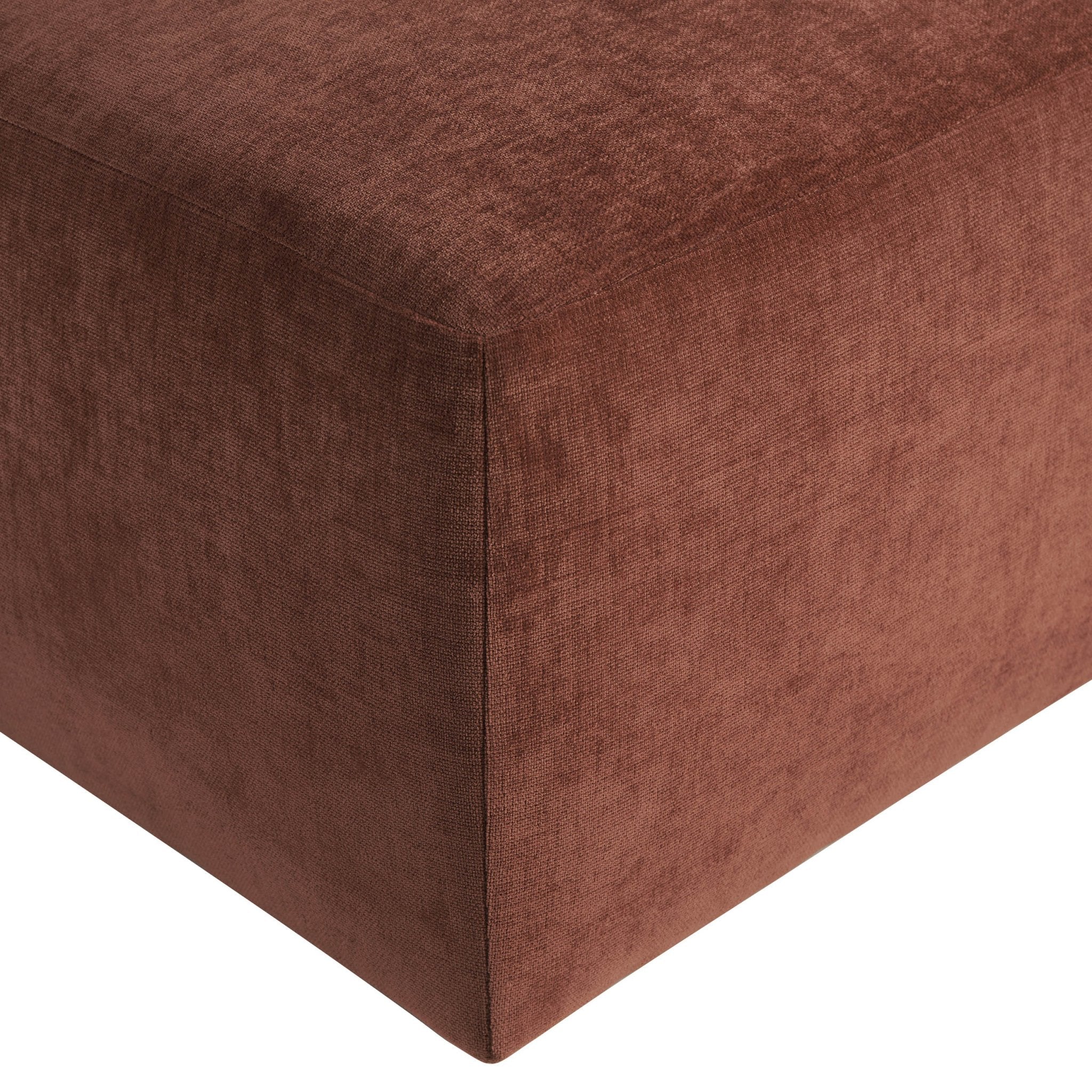 Dusklia - Chicago Pouffe - Chenille Dark Rust
