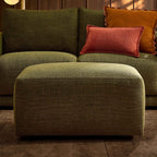 Dusklia - Chicago Pouffe - Woven Pine Green