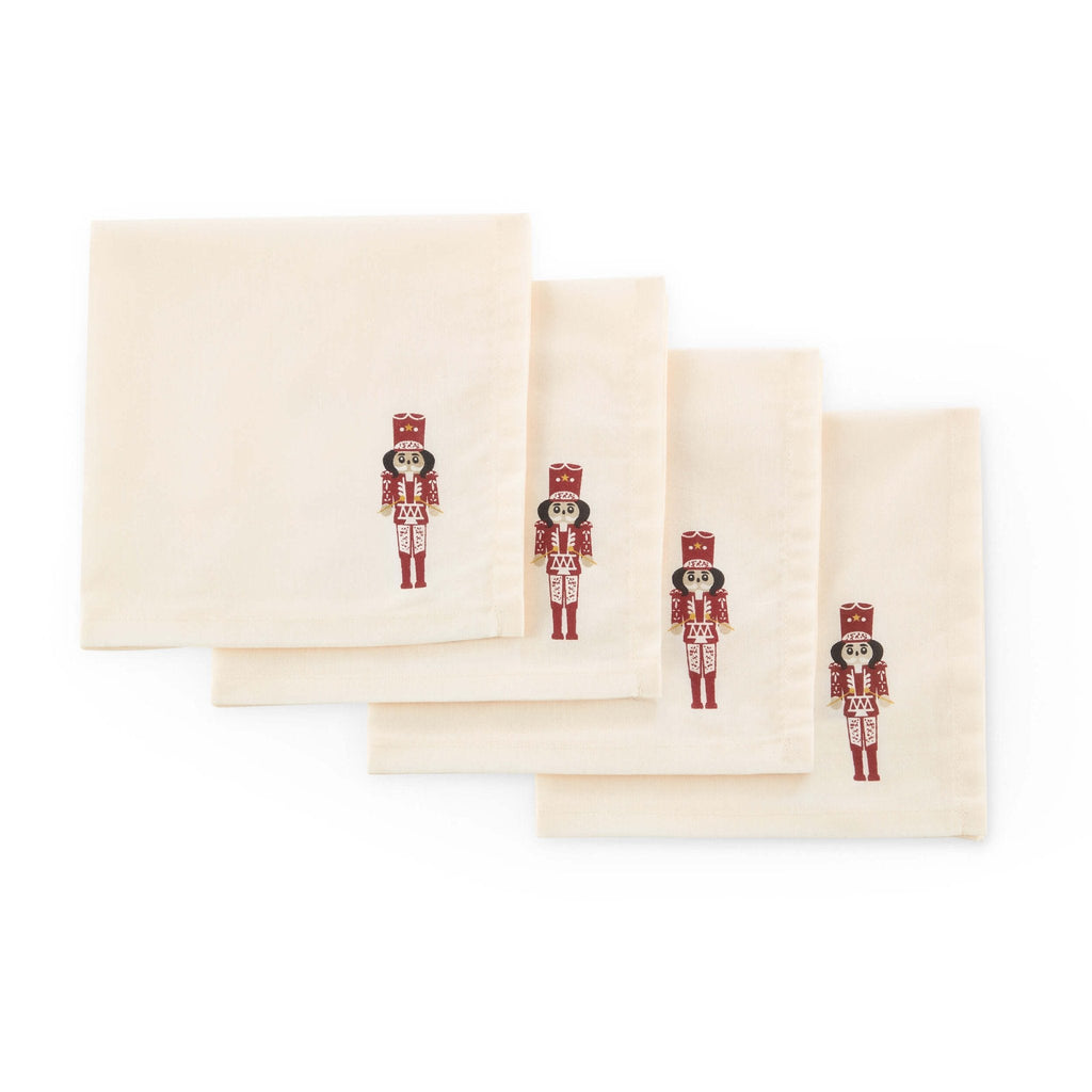 Lot de 4 serviettes Casse-Noisette de Noël - Rouge