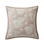 Dusklia - Chrysanthemum Embroidered Cushion Cover - Taupe