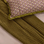 Dusklia - Chunky Chenille Throw - Olive Green