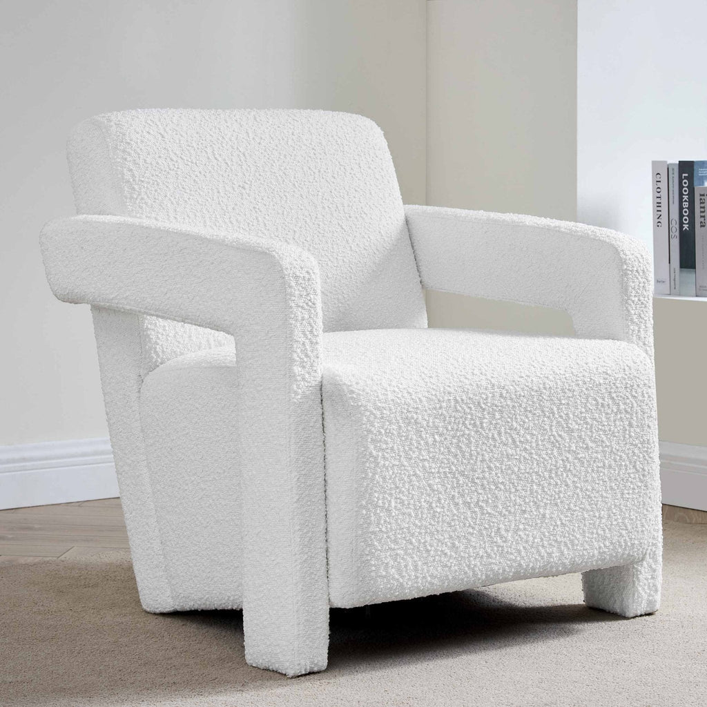 Dusklia - Ciara Accent Chair - Boucle Off White