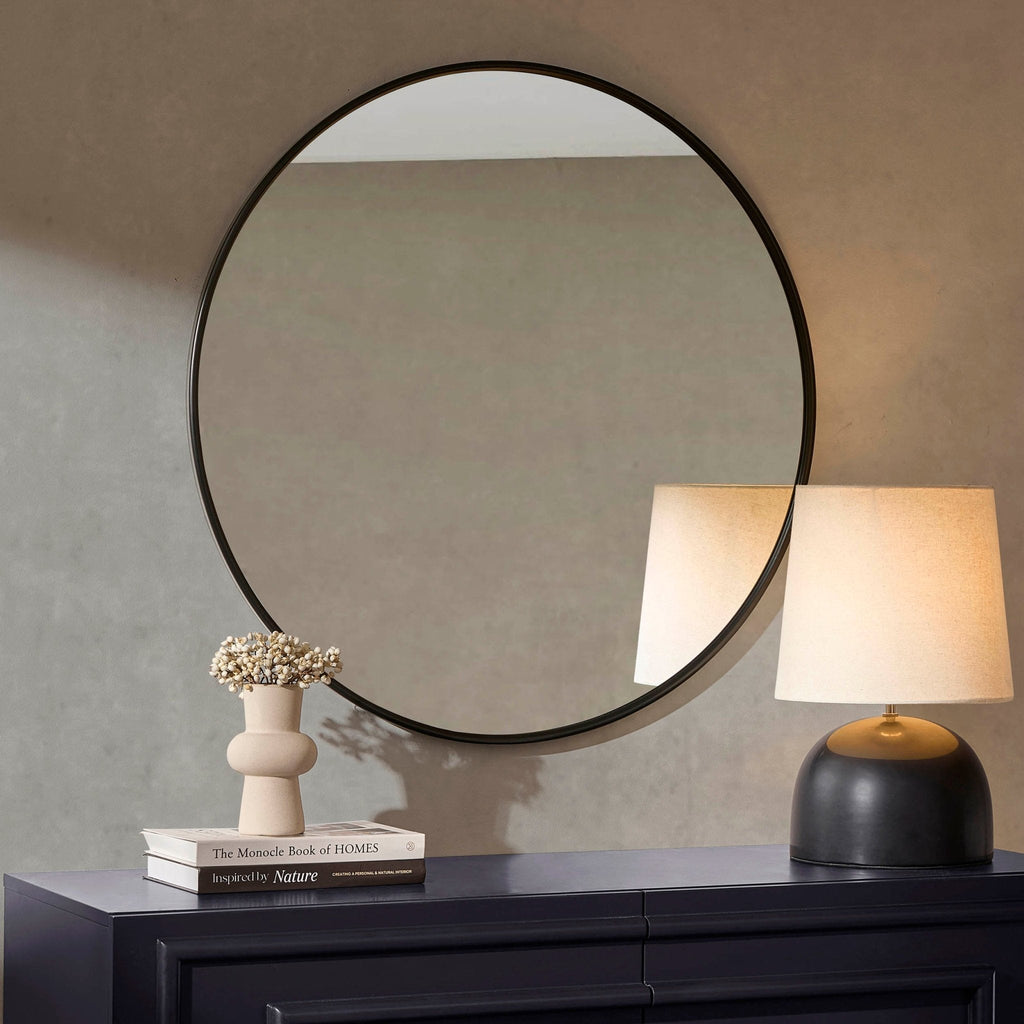 Dusklia - Circle Wall Mirror - Black