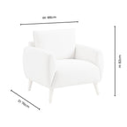 Dusklia - Clapham Armchair - Chenille Ivory