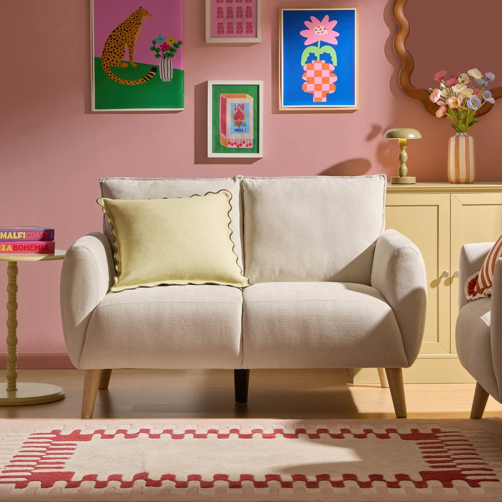 Dusklia - Clapham Small 2 Seater Sofa - Chenille Ivory